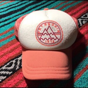 Patagonia White and Coral Hat